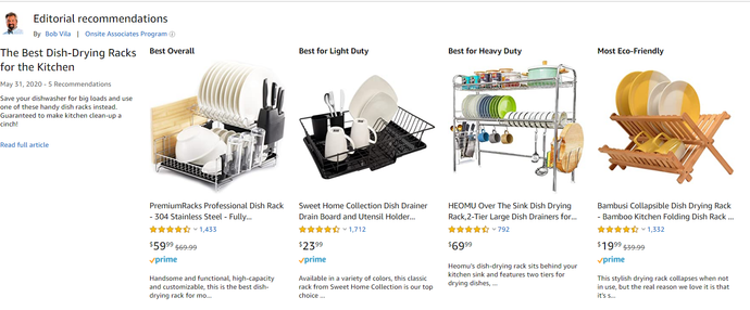 Bob Vila of Amazon votes Premium Racks best overall on Amazon!