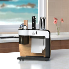 Premiumracks Multifunctional Stainless Steel Knife Block- Utensil Holder - Cutting Board Storage All